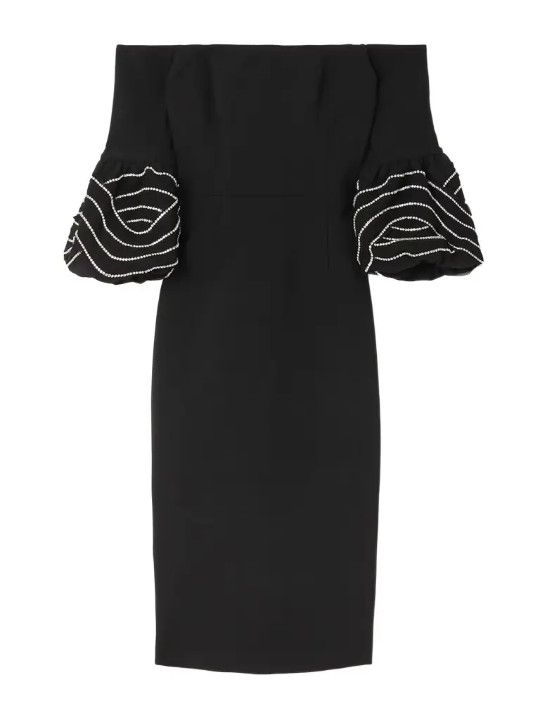 Bellatrix Off-the-shoulder Crystal-embellished Crepe Midi Dress Bellatrix Off-the-shoulder Crystal-embellished Crepe Midi Dress