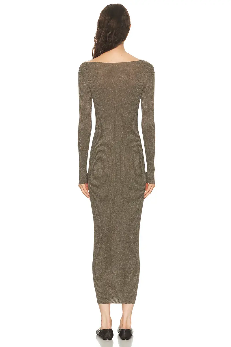 LESET Blake Rib Long Sleeve Maxi Dress | Thumbnail 3 LESET Blake Rib Long Sleeve Maxi Dress | Thumbnail 3