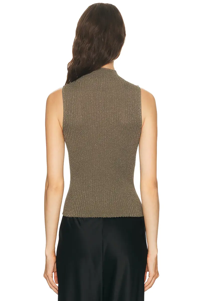 LESET Blake Rib Sleeveless Turtleneck Top | Thumbnail 3 LESET Blake Rib Sleeveless Turtleneck Top | Thumbnail 3