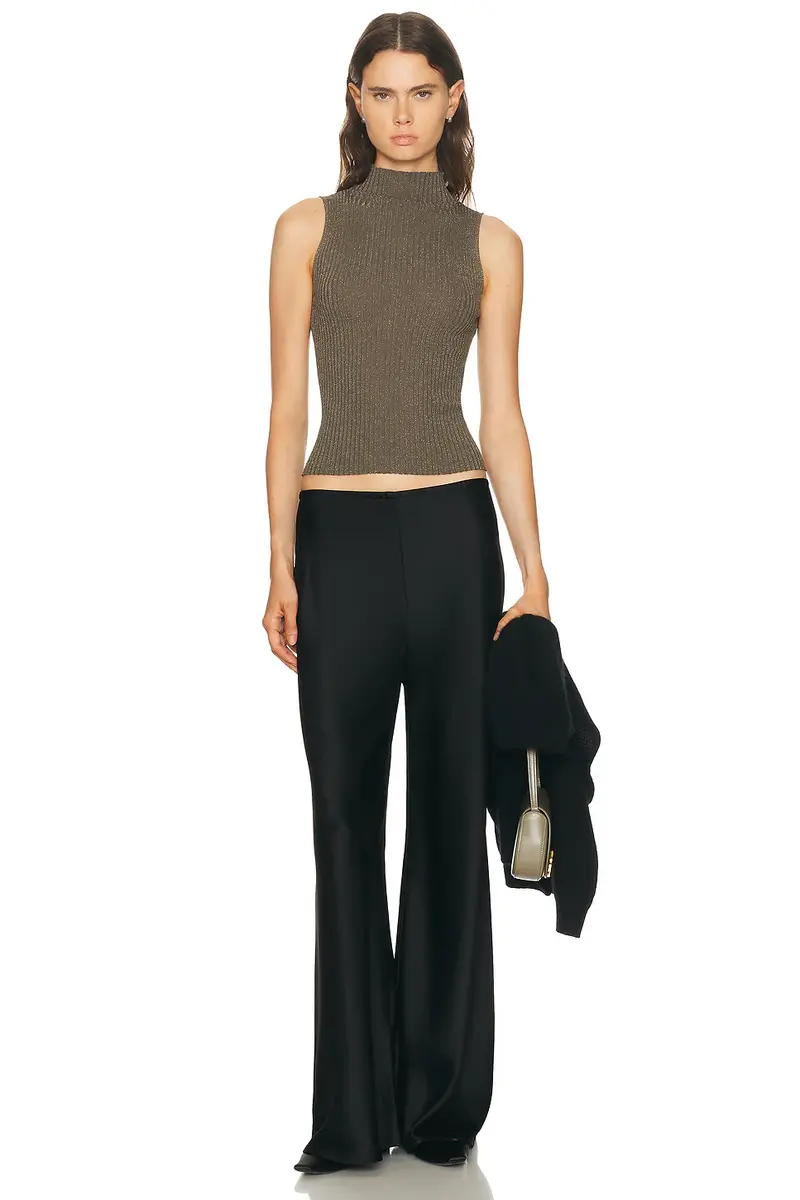 LESET Blake Rib Sleeveless Turtleneck Top | Thumbnail 4 LESET Blake Rib Sleeveless Turtleneck Top | Thumbnail 4