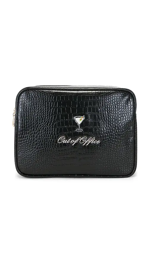 Abbode Out Of Office Martini Croc Pouch