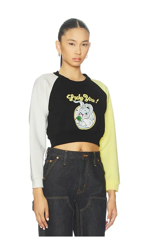 KENZO Lucky Me Cartoon Cropped Sweatshirt | Thumbnail 2 KENZO Lucky Me Cartoon Cropped Sweatshirt | Thumbnail 2