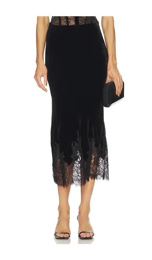CAMI NYC Georgiana Velvet Skirt | Image 1 CAMI NYC Georgiana Velvet Skirt | Image 1