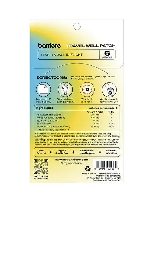 barrière Travel Well Multivitamin Patch 6 Pack | Thumbnail 2