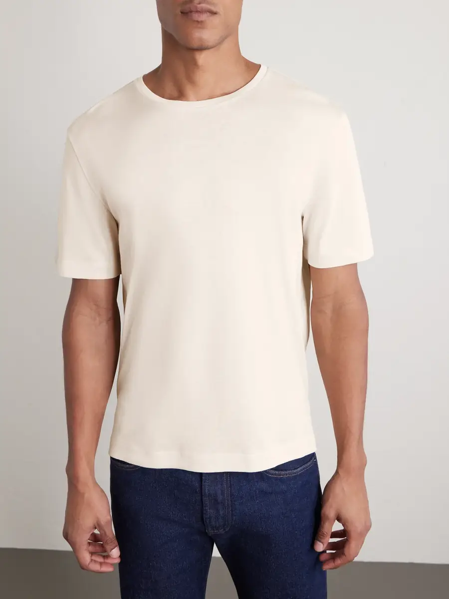 Loro Piana Mazzorbo Silk and Cotton-Blend Jersey T-Shirt - Men | Thumbnail 3