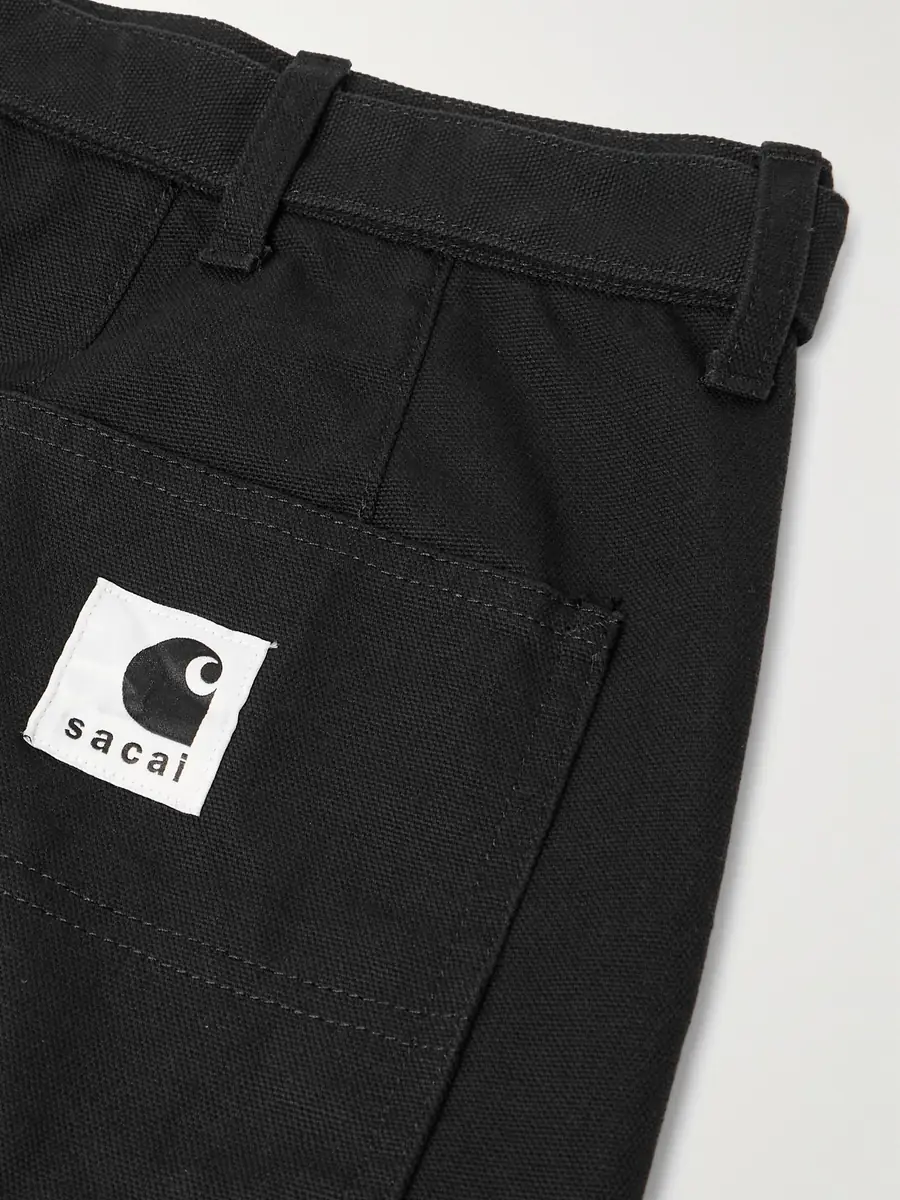Sacai Carhartt WIP Straight-Leg Belted Panelled Cotton-Canvas Trousers - Men | Thumbnail 5 Sacai Carhartt WIP Straight-Leg Belted Panelled Cotton-Canvas Trousers - Men | Thumbnail 5
