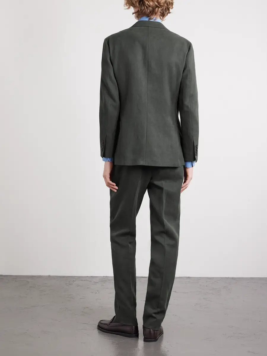 Thom Sweeney Double-Breasted Linen Suit - Men | Thumbnail 4 Thom Sweeney Double-Breasted Linen Suit - Men | Thumbnail 4