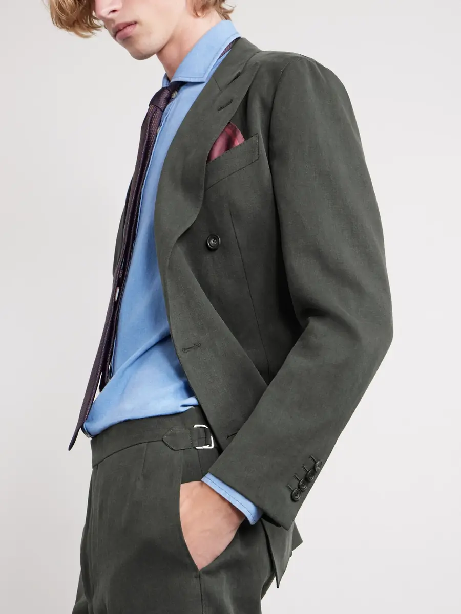 Thom Sweeney Double-Breasted Linen Suit - Men | Thumbnail 5 Thom Sweeney Double-Breasted Linen Suit - Men | Thumbnail 5