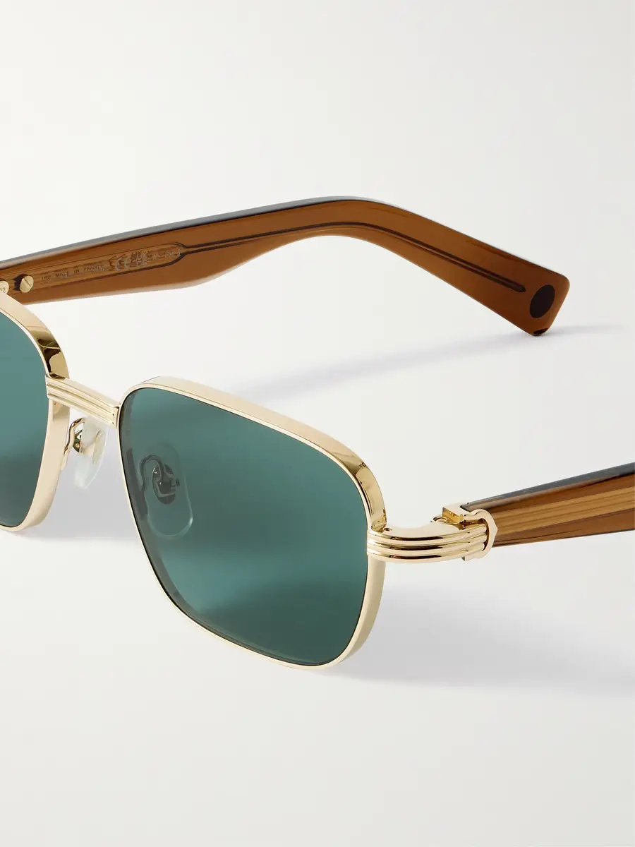 Cartier Eyewear Première De Cartier D-Frame Recycled-Acetate and Gold-Tone Sunglasses - Men | Thumbnail 3 Cartier Eyewear Première De Cartier D-Frame Recycled-Acetate and Gold-Tone Sunglasses - Men | Thumbnail 3