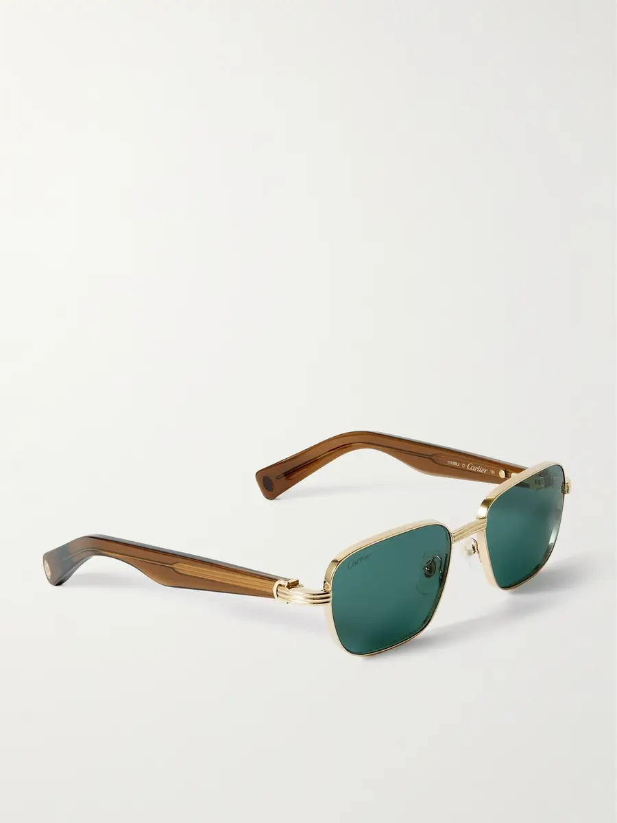 Cartier Eyewear Première De Cartier D-Frame Recycled-Acetate and Gold-Tone Sunglasses - Men | Thumbnail 4 Cartier Eyewear Première De Cartier D-Frame Recycled-Acetate and Gold-Tone Sunglasses - Men | Thumbnail 4