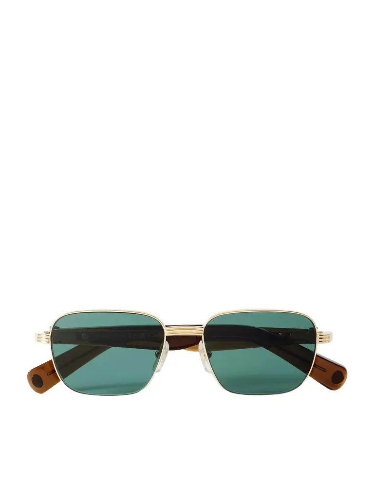 Cartier Eyewear Première De Cartier D-Frame Recycled-Acetate and Gold-Tone Sunglasses - Men | Image 1 Cartier Eyewear Première De Cartier D-Frame Recycled-Acetate and Gold-Tone Sunglasses - Men | Image 1
