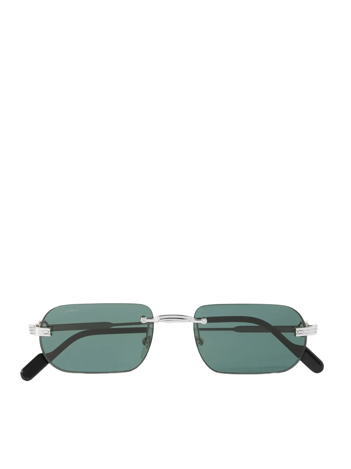 Cartier Eyewear Première De Cartier Rimless Square-Frame Acetate and Silver-Tone Metal Sunglasses - Men