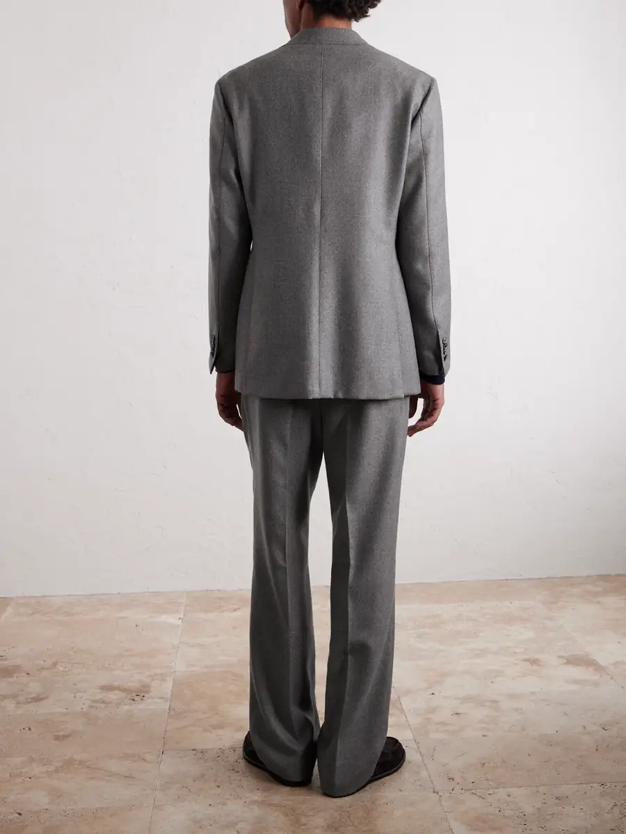 Saman Amel Wide-Leg Pleated Wool-Flannel Suit Trousers - Men | Thumbnail 4