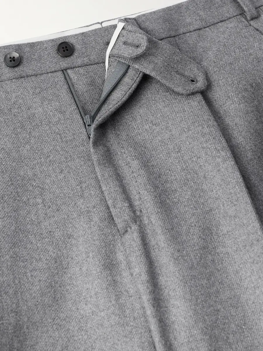 Saman Amel Wide-Leg Pleated Wool-Flannel Suit Trousers - Men | Thumbnail 5