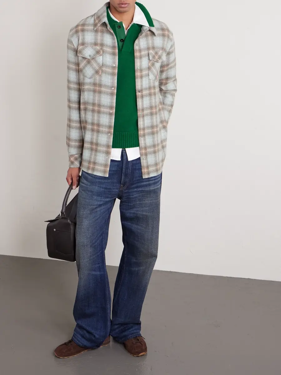 God’s True Cashmere Joy Checked Cashmere Shirt - Men | Thumbnail 2 God’s True Cashmere Joy Checked Cashmere Shirt - Men | Thumbnail 2