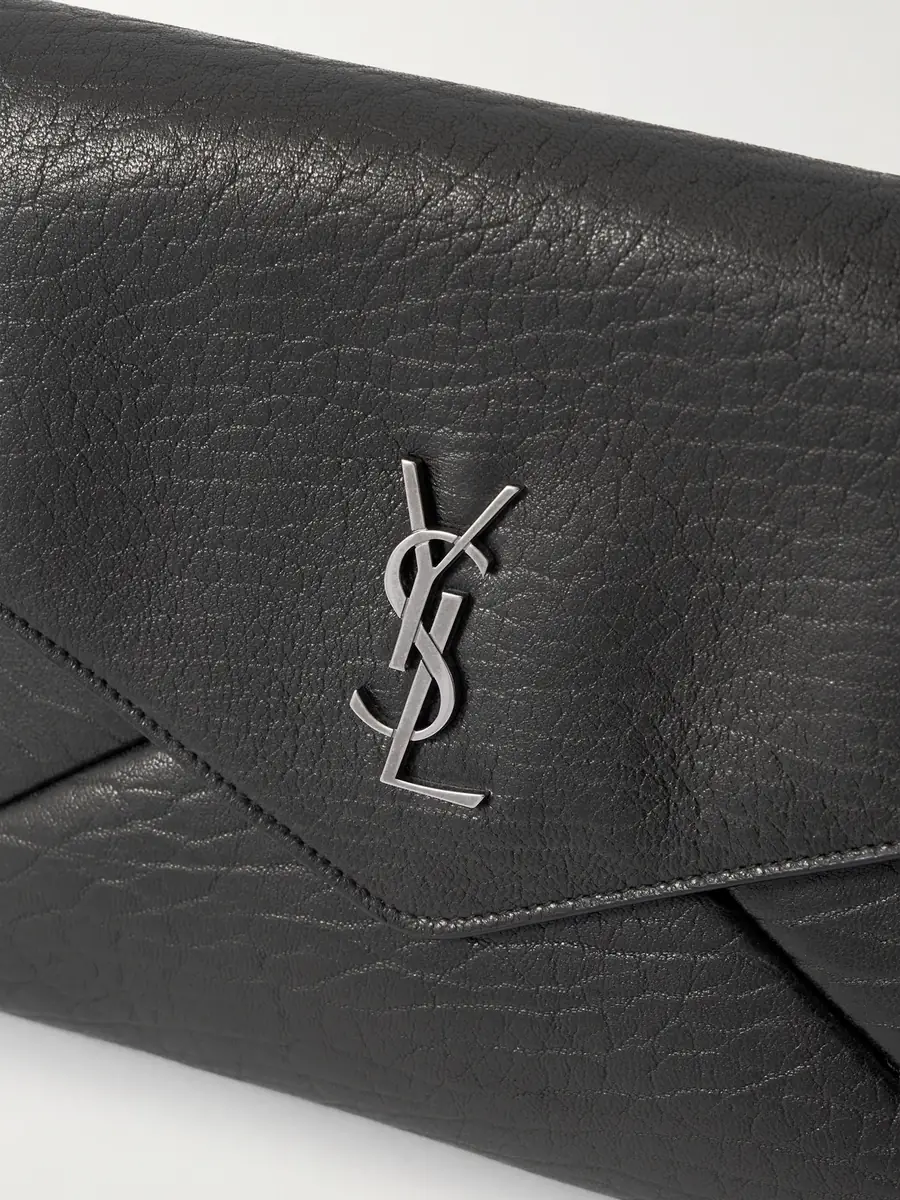 Saint Laurent Logo-Embellished Full-Grain Leather Pouch - Men | Thumbnail 4 Saint Laurent Logo-Embellished Full-Grain Leather Pouch - Men | Thumbnail 4