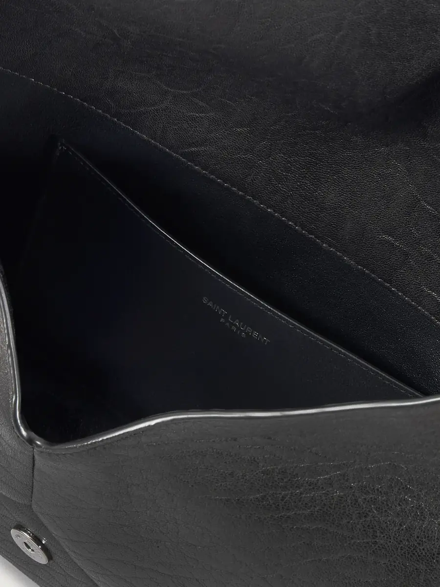 Saint Laurent Logo-Embellished Full-Grain Leather Pouch - Men | Thumbnail 5 Saint Laurent Logo-Embellished Full-Grain Leather Pouch - Men | Thumbnail 5