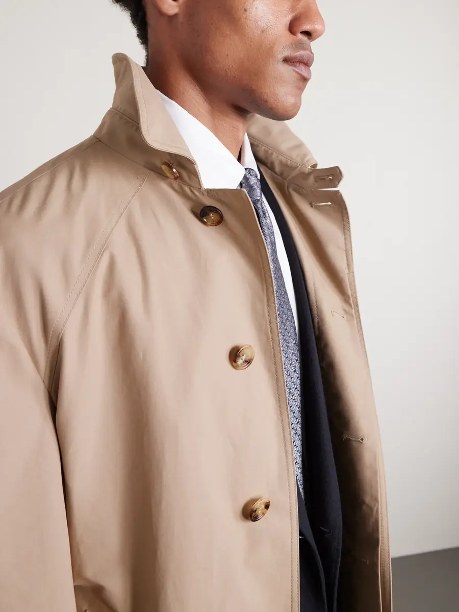 Brunello Cucinelli Belted Cotton-Blend Trench Coat - Men | Thumbnail 5