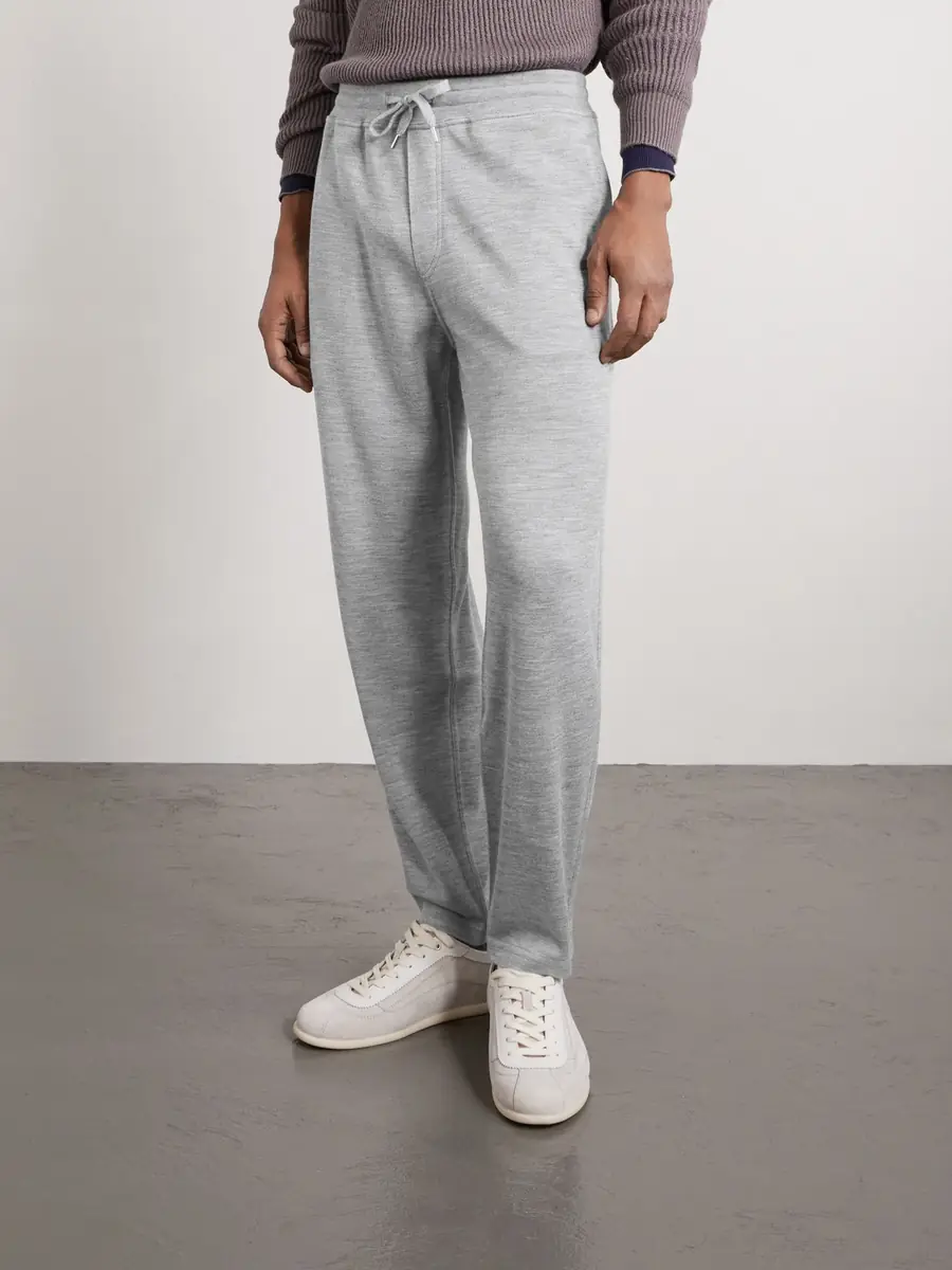Brunello Cucinelli Tapered Cashmere-Blend Jersey Sweatpants - Men | Thumbnail 3