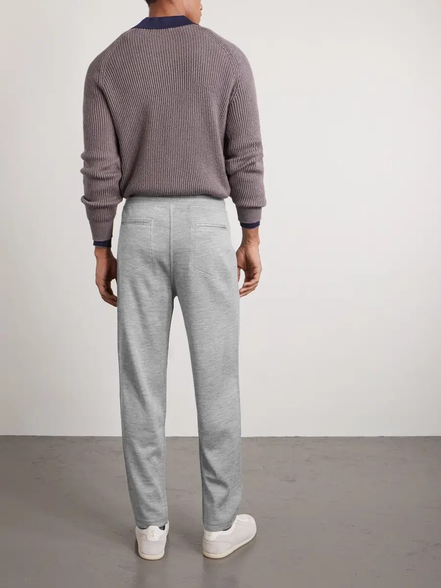 Brunello Cucinelli Tapered Cashmere-Blend Jersey Sweatpants - Men | Thumbnail 4