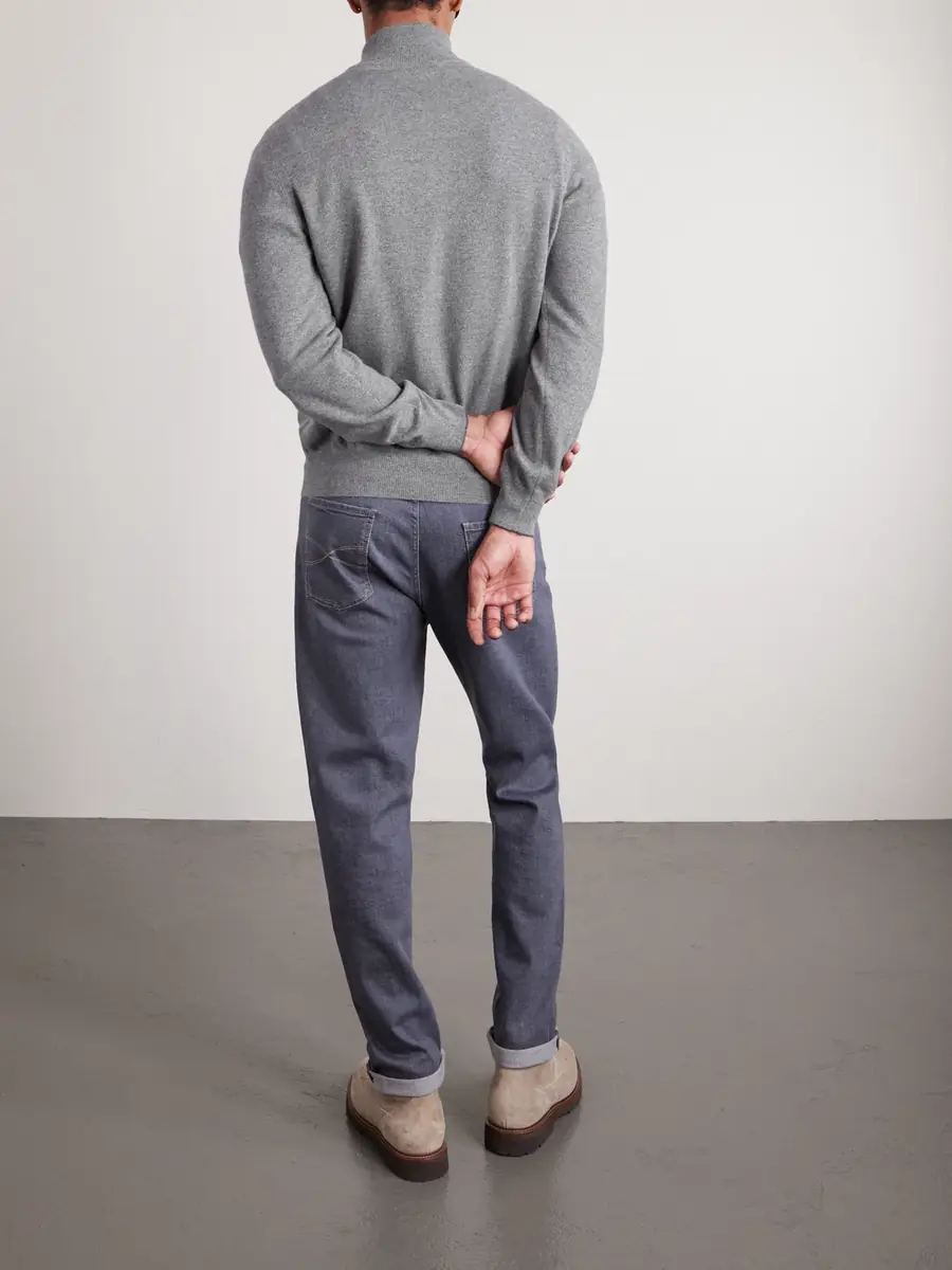 Brunello Cucinelli Cashmere Half-Zip Sweater - Men | Thumbnail 4