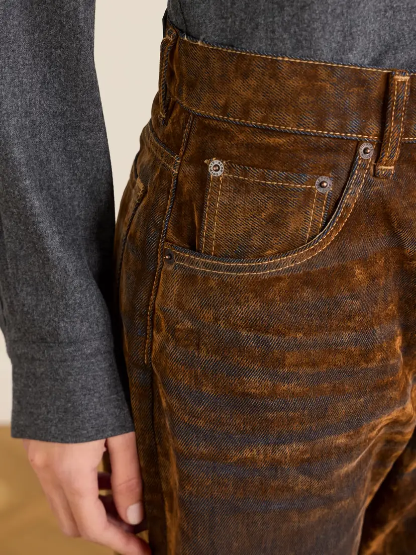 Acne Studios Suede-effect Mid-rise Wide-leg Jeans | Thumbnail 5