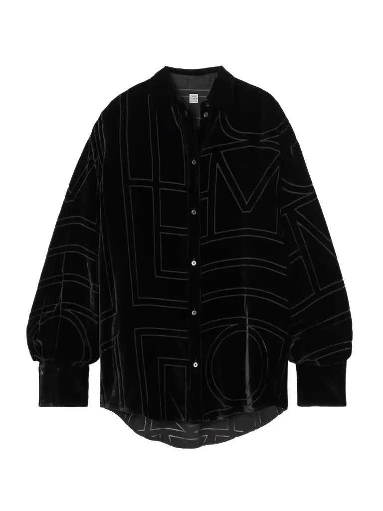 TOTEME Devoré-velvet Shirt | Image 1 TOTEME Devoré-velvet Shirt | Image 1