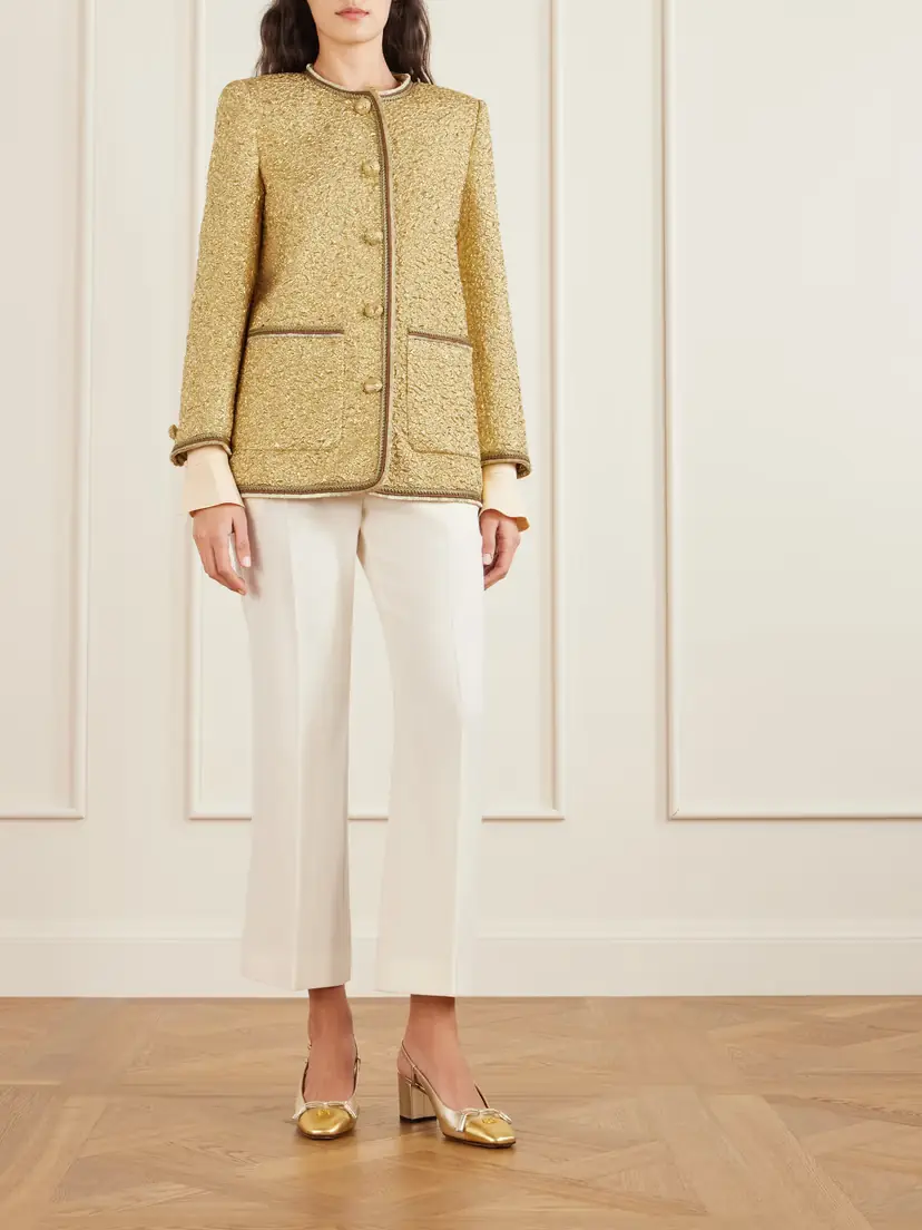 Valentino Garavani Metallic Cloqué-jacquard Jacket | Thumbnail 2