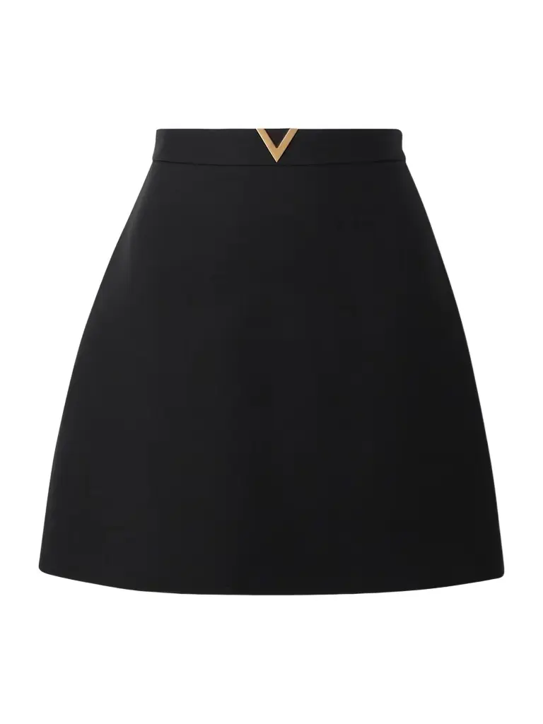 Valentino Garavani Embellished Wool And Silk-blend Crepe Mini Skirt | Image 1 Valentino Garavani Embellished Wool And Silk-blend Crepe Mini Skirt | Image 1