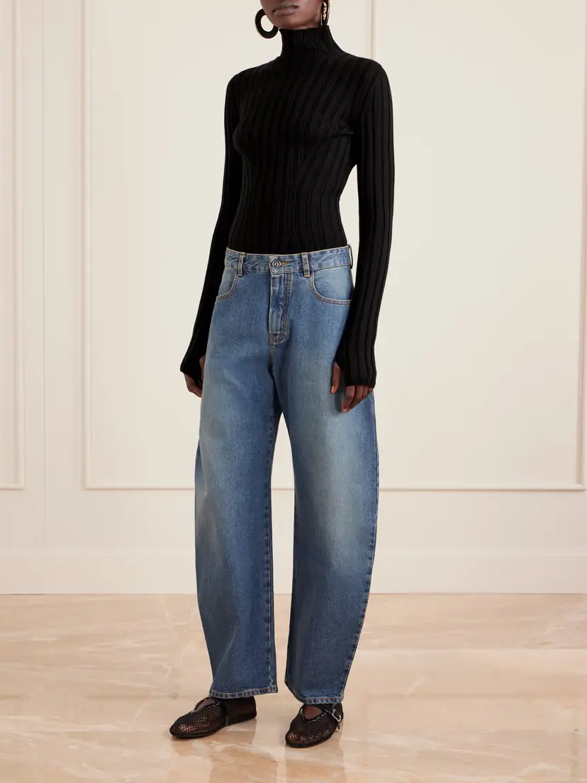 ALAÏA Ribbed Wool Turtleneck Bodysuit | Thumbnail 2 ALAÏA Ribbed Wool Turtleneck Bodysuit | Thumbnail 2