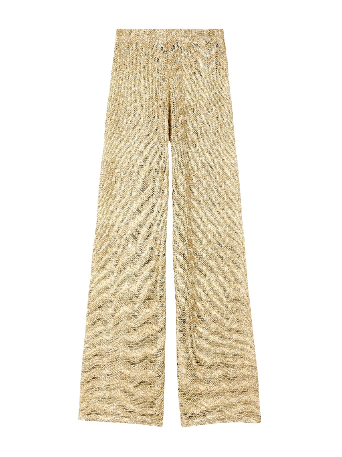 Metallic Crochet-knit Wide-leg Pants Metallic Crochet-knit Wide-leg Pants