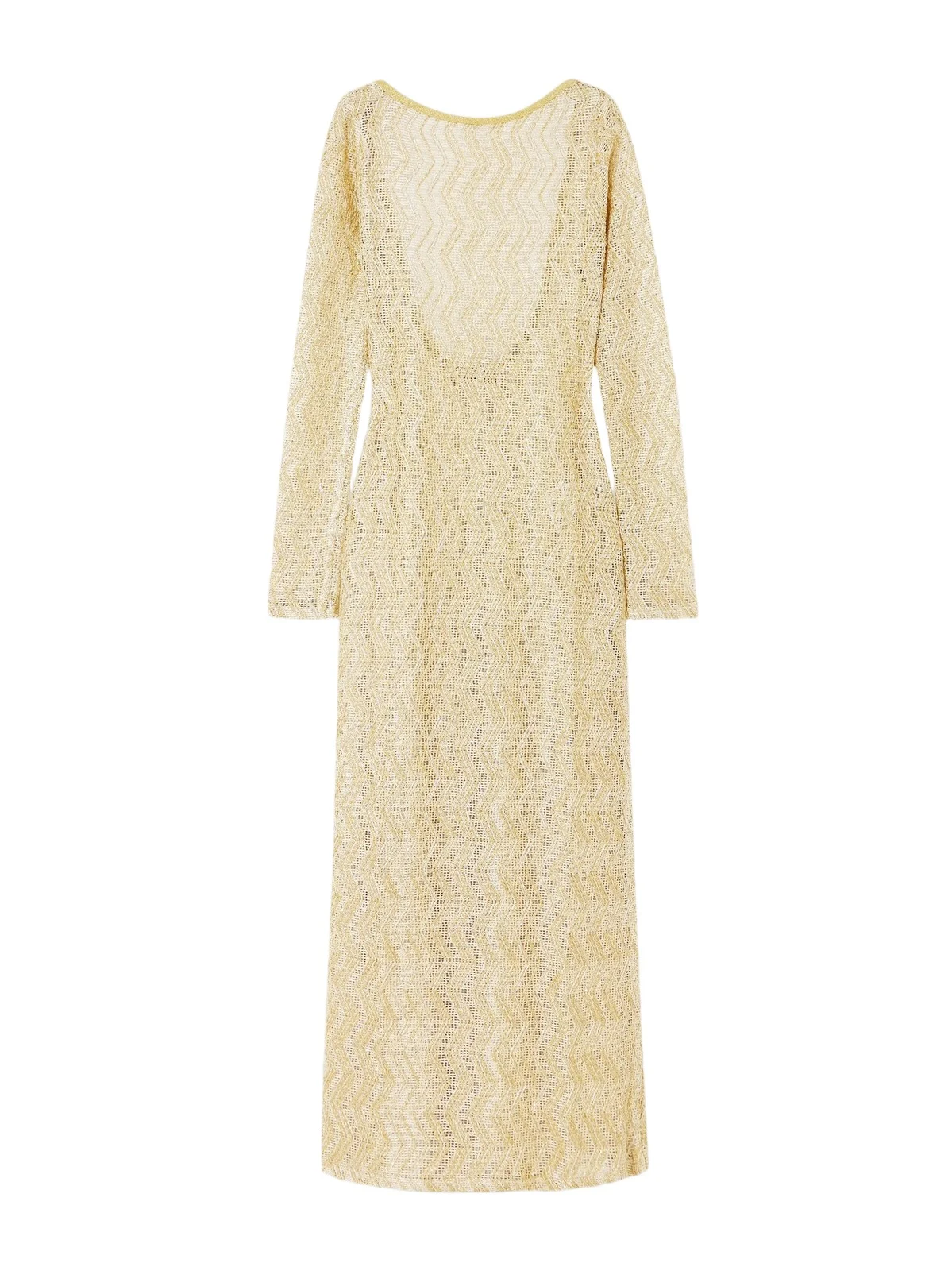 Mare Open-back Metallic Crochet-knit Maxi Dress Mare Open-back Metallic Crochet-knit Maxi Dress