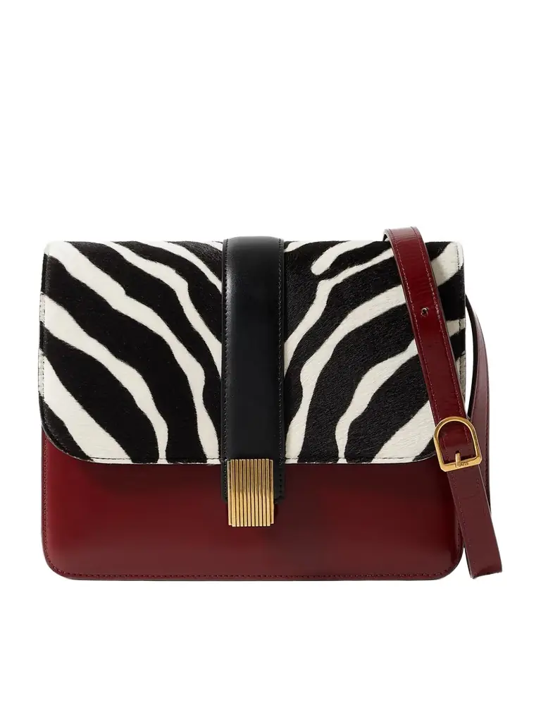 Blake Zebra-print Calf Hair And Leather Shoulder Bag Blake Zebra-print Calf Hair And Leather Shoulder Bag
