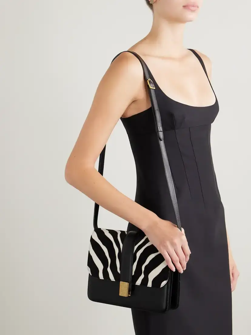 Khaite Blake Zebra-print Calf Hair And Leather Shoulder Bag | Thumbnail 2 Khaite Blake Zebra-print Calf Hair And Leather Shoulder Bag | Thumbnail 2