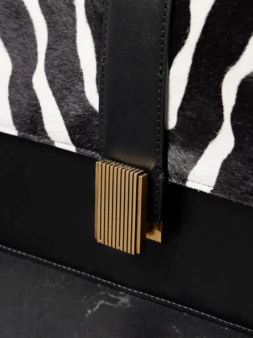 Khaite Blake Zebra-print Calf Hair And Leather Shoulder Bag | Thumbnail 4 Khaite Blake Zebra-print Calf Hair And Leather Shoulder Bag | Thumbnail 4