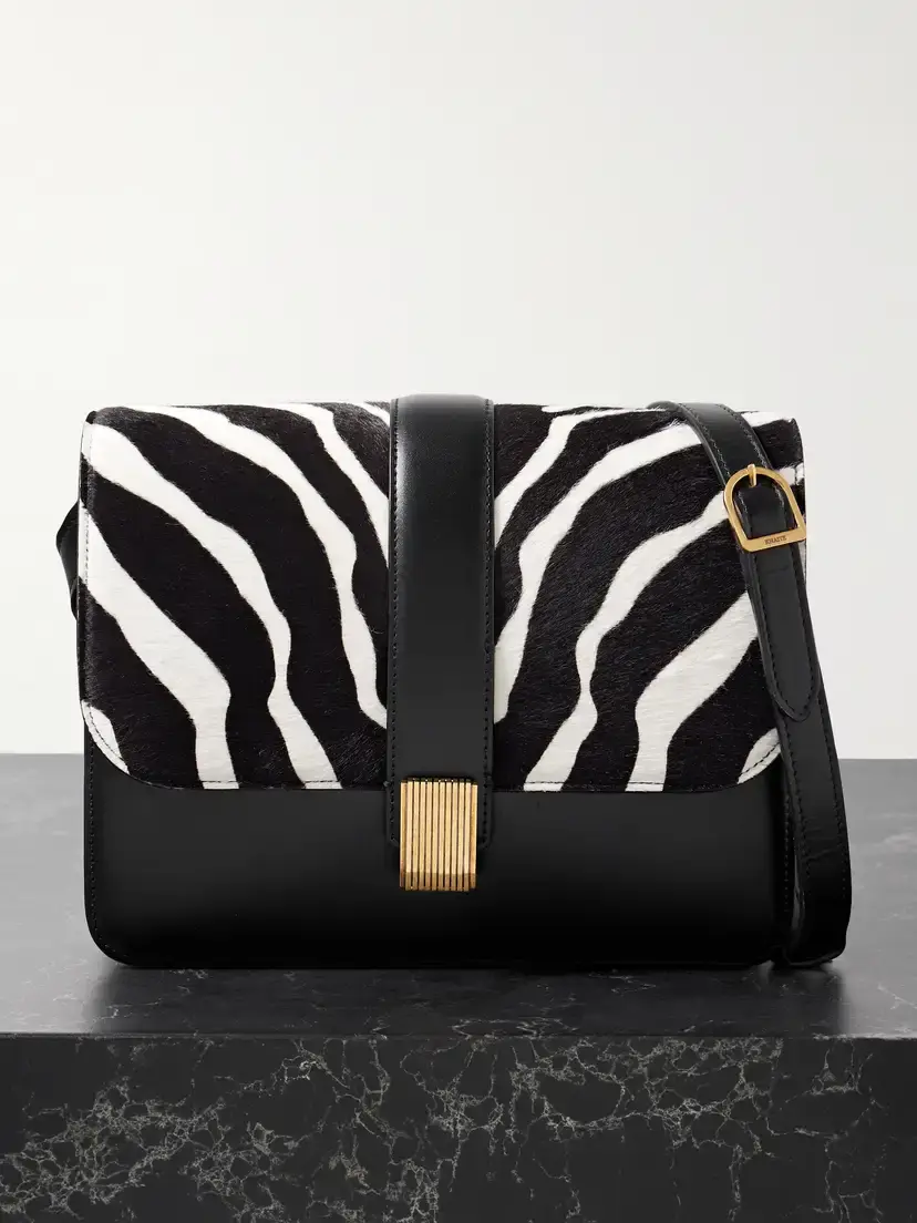 Blake Zebra-print Calf Hair And Leather Shoulder Bag Blake Zebra-print Calf Hair And Leather Shoulder Bag