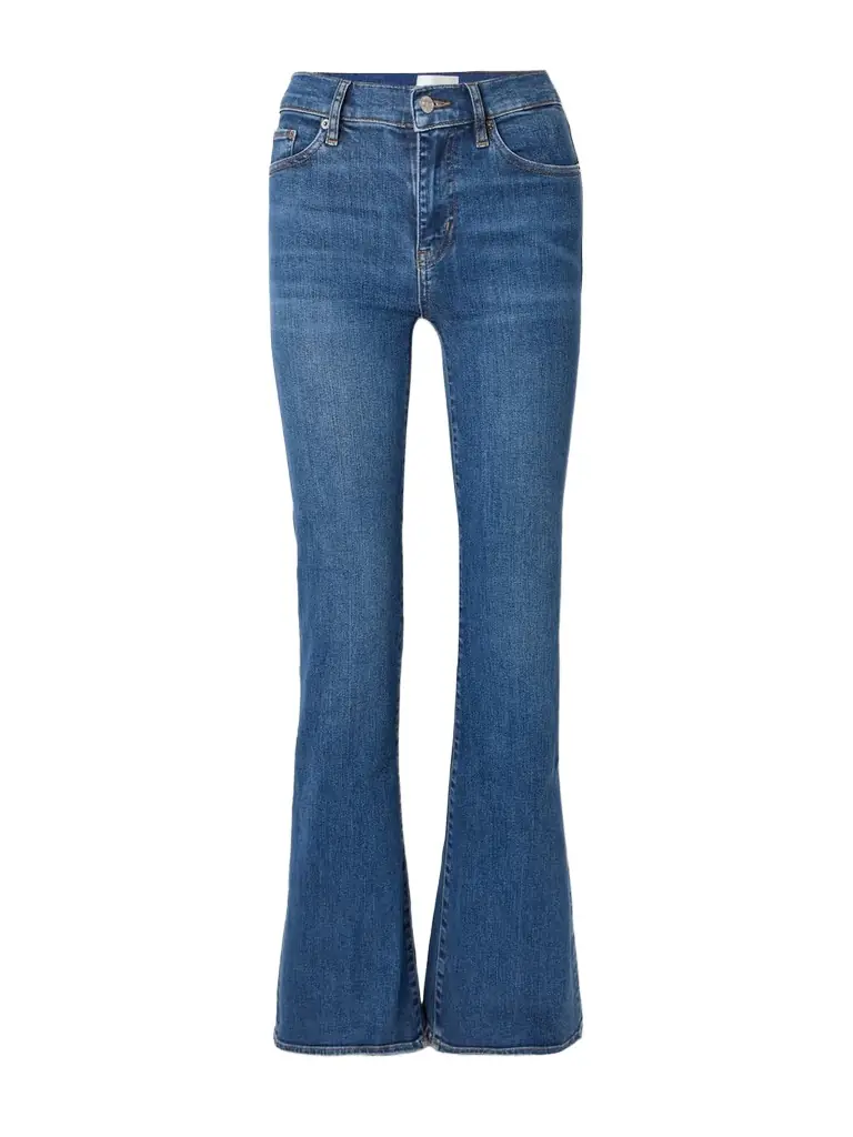 Frame The Icon Long Mid-rise Flared Jeans | Image 1 Frame The Icon Long Mid-rise Flared Jeans | Image 1