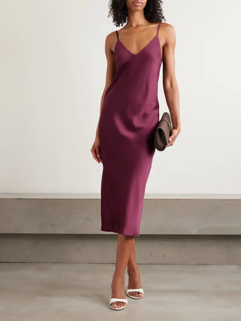 Norma Kamali Satin Midi Dress | Thumbnail 2