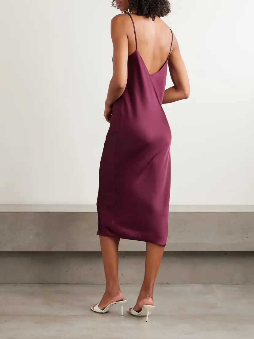 Norma Kamali Satin Midi Dress | Thumbnail 3
