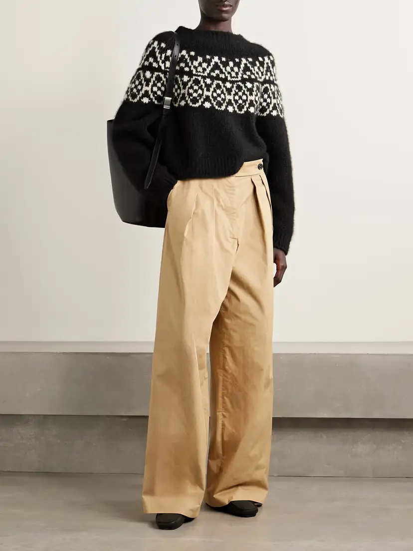 Nili Lotan Chrissy Fair Isle Jacquard-knit Cashmere And Silk-blend Sweater | Thumbnail 2