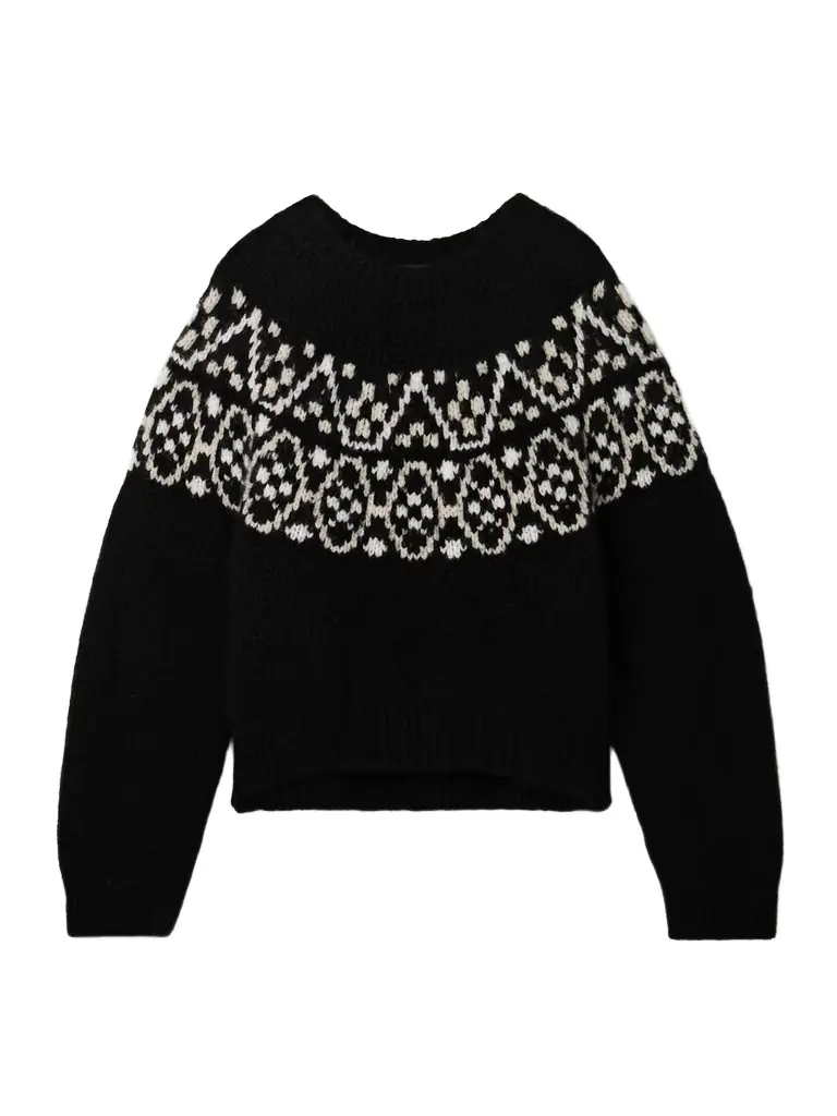 Chrissy Fair Isle Jacquard-knit Cashmere And Silk-blend Sweater Chrissy Fair Isle Jacquard-knit Cashmere And Silk-blend Sweater