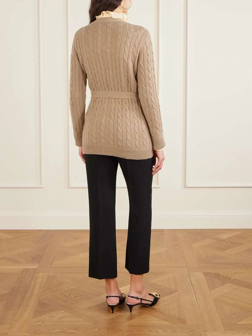 Valentino Garavani Cable-knit Cashmere Cardigan | Thumbnail 4 Valentino Garavani Cable-knit Cashmere Cardigan | Thumbnail 4