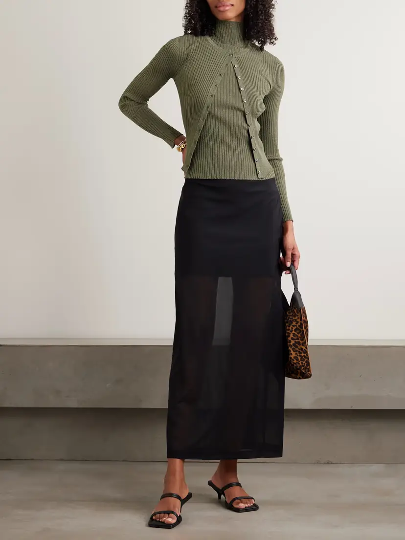 LESET Blake Ribbed Lurex Turtleneck Top | Thumbnail 2 LESET Blake Ribbed Lurex Turtleneck Top | Thumbnail 2