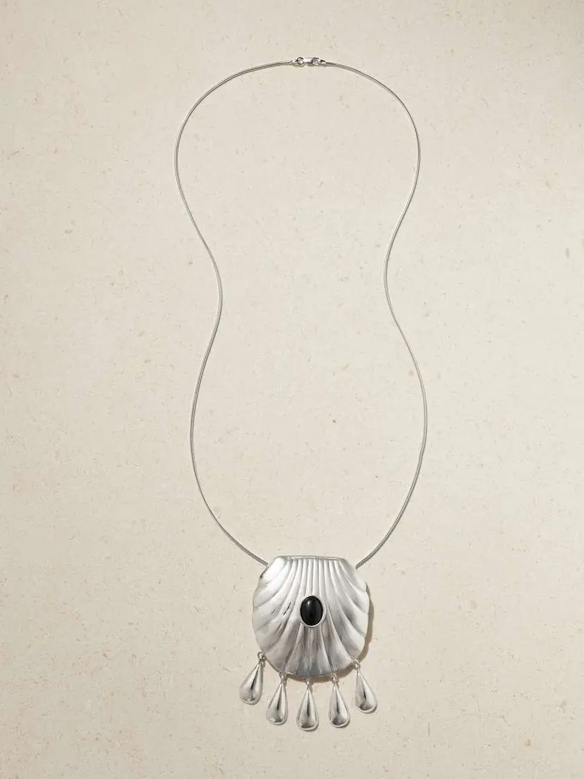 Juju Vera Petra Silver Onyx Necklace | Thumbnail 4 Juju Vera Petra Silver Onyx Necklace | Thumbnail 4