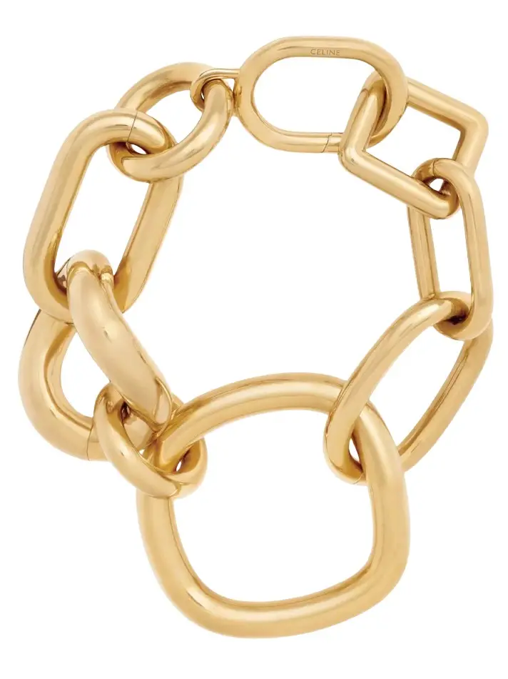 Celine Celine Charms Modern Chunky Gourmette in Brass with Gold Finish