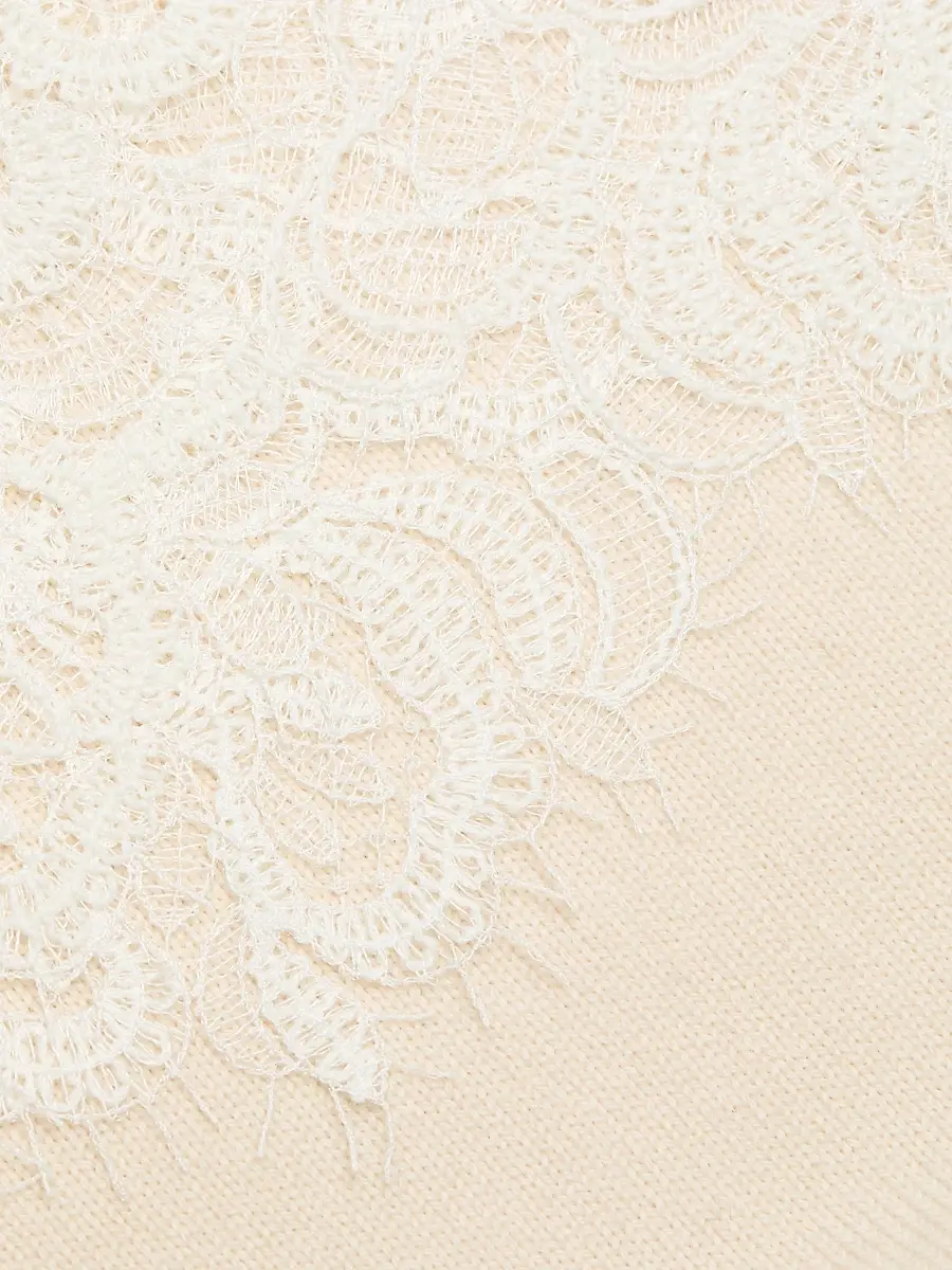 Ramy Brook Women's Nerissa Lace & Wool-Cashmere Sweater - Winter White Combo | Thumbnail 7 Ramy Brook Women's Nerissa Lace & Wool-Cashmere Sweater - Winter White Combo | Thumbnail 7