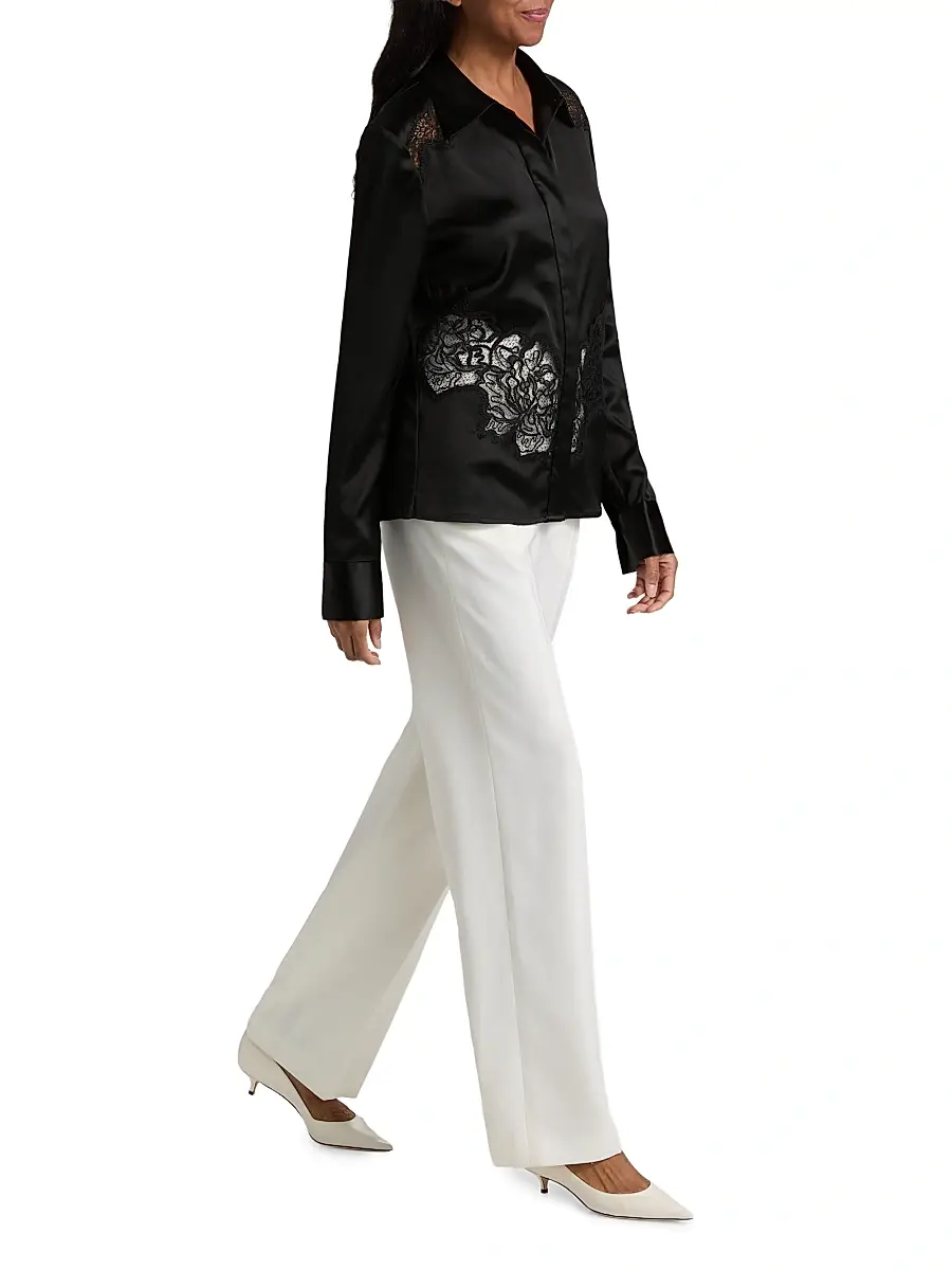 Ramy Brook Women's Serena Laced Satin Top | Thumbnail 2 Ramy Brook Women's Serena Laced Satin Top | Thumbnail 2