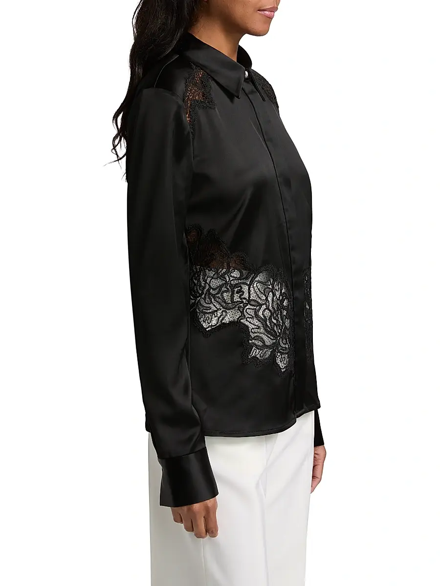 Ramy Brook Women's Serena Laced Satin Top | Thumbnail 4 Ramy Brook Women's Serena Laced Satin Top | Thumbnail 4