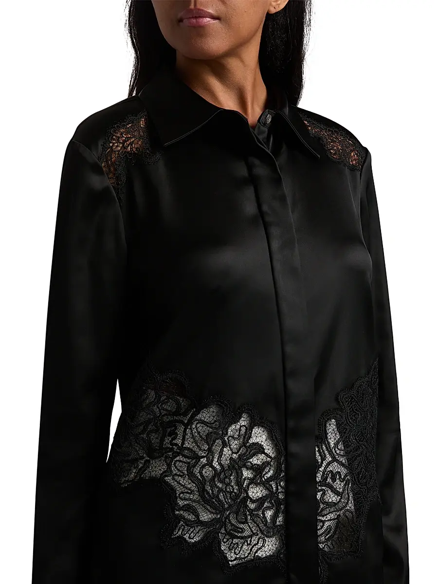 Ramy Brook Women's Serena Laced Satin Top | Thumbnail 6 Ramy Brook Women's Serena Laced Satin Top | Thumbnail 6