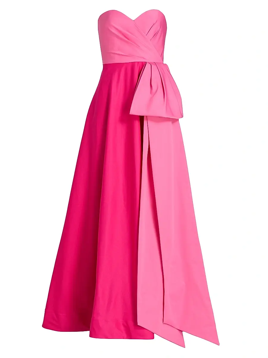 As It May Women's Sweetheart Two-Tone Strapless Gown - Poppy Pink Flamingo | Image 1 As It May Women's Sweetheart Two-Tone Strapless Gown - Poppy Pink Flamingo | Image 1
